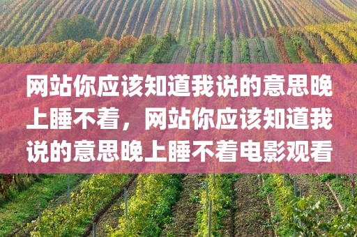 网站你应该知道我说的意思晚上睡不着，网站你应该知道我说的意思晚上睡不着电影观看