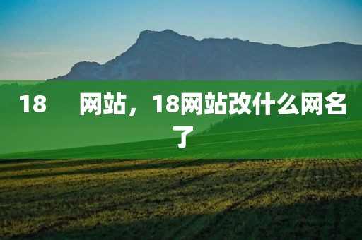 18     网站，18网站改什么网名了