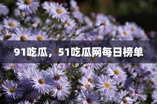 91吃瓜，51吃瓜网每日榜单