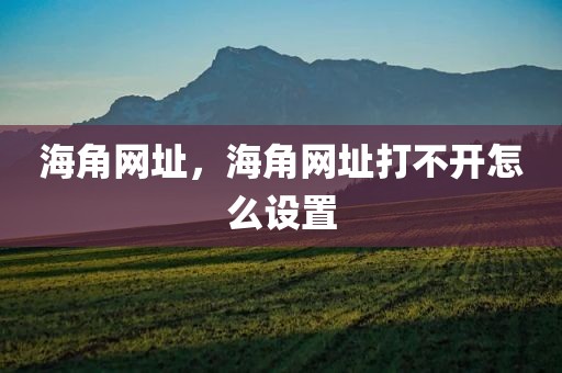 海角网址，海角网址打不开怎么设置