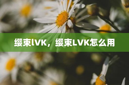 缨束lVK，缨束LVK怎么用