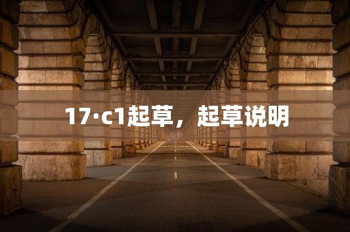 17·c1起草，起草说明