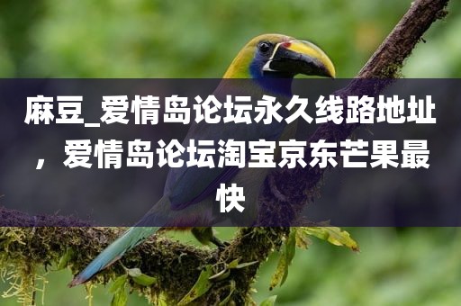 麻豆_爱情岛论坛永久线路地址，爱情岛论坛淘宝京东芒果最快