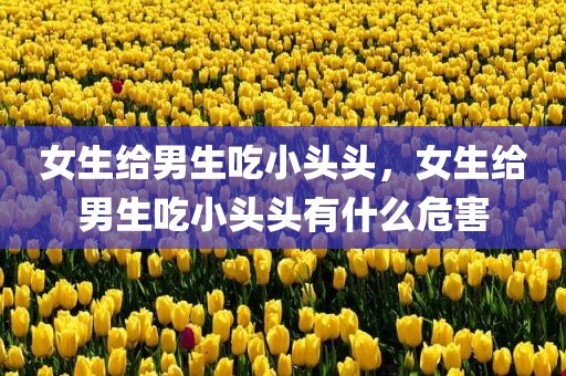 女生给男生吃小头头，女生给男生吃小头头有什么危害