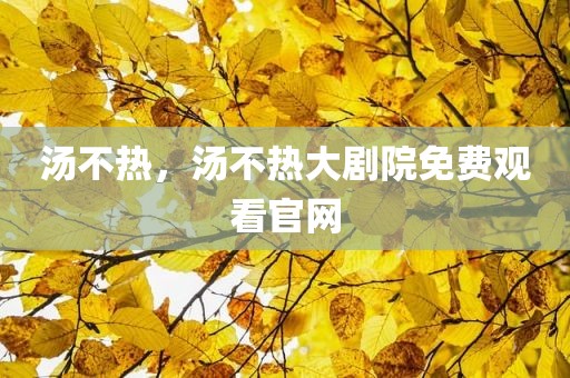 汤不热，汤不热大剧院免费观看官网
