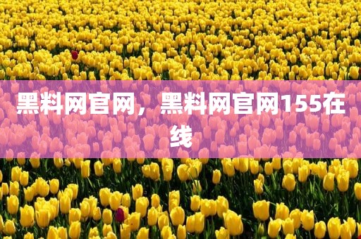 黑料网官网，黑料网官网155在线
