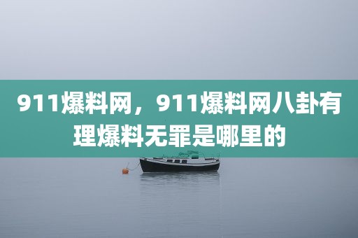 911爆料网，911爆料网八卦有理爆料无罪是哪里的