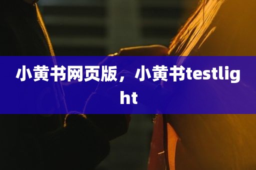 小黄书网页版，小黄书testlight