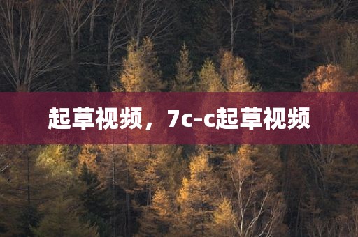 起草视频，7c-c起草视频