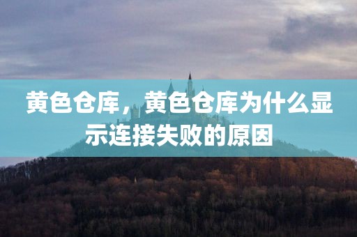 黄色仓库，黄色仓库为什么显示连接失败的原因