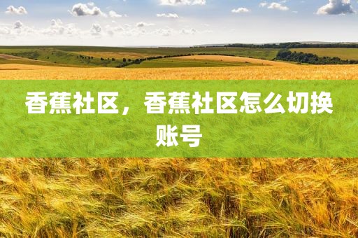 香蕉社区，香蕉社区怎么切换账号