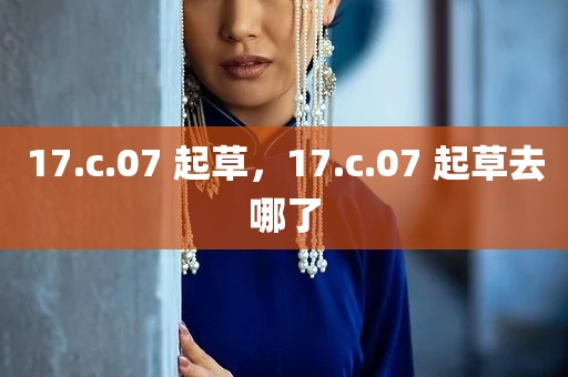 17.c.07 起草，17.c.07 起草去哪了