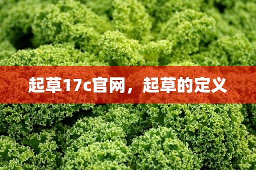 起草17c官网，起草的定义