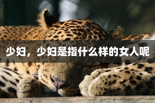 少妇，少妇是指什么样的女人呢