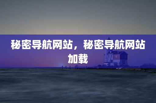 秘密导航网站，秘密导航网站加载