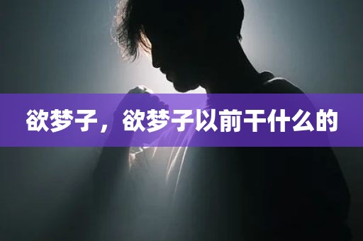 欲梦子，欲梦子以前干什么的
