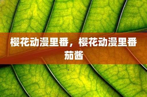 樱花动漫里番，樱花动漫里番茄酱