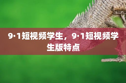 9·1短视频学生，9·1短视频学生版特点