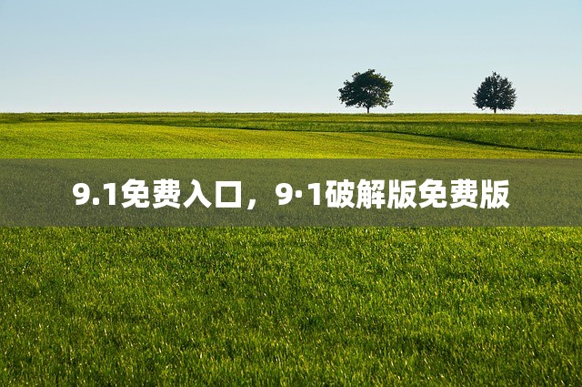 9.1免费入口，9·1破解版免费版