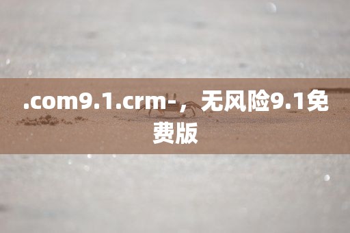 .com9.1.crm-，无风险9.1免费版