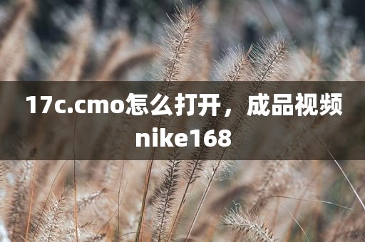 17c.cmo怎么打开，成品视频nike168