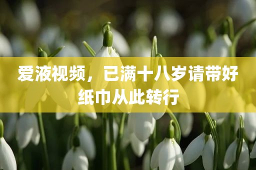爱液视频，已满十八岁请带好纸巾从此转行