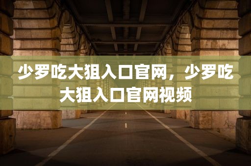少罗吃大狙入口官网，少罗吃大狙入口官网视频