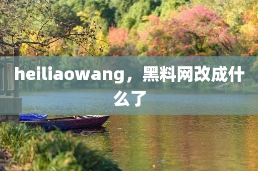 heiliaowang，黑料网改成什么了