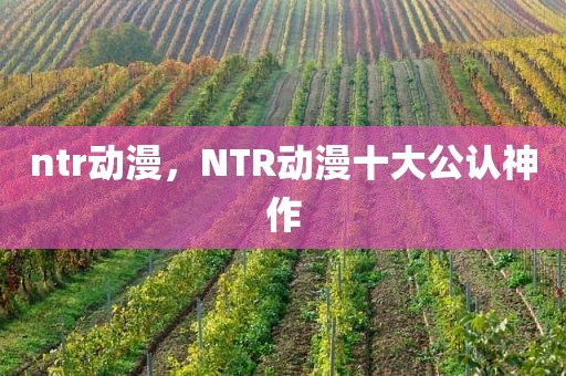ntr动漫，NTR动漫十大公认神作