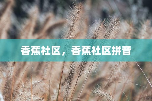 香蕉社区，香蕉社区拼音