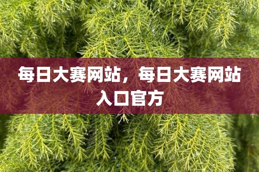 每日大赛网站，每日大赛网站入口官方