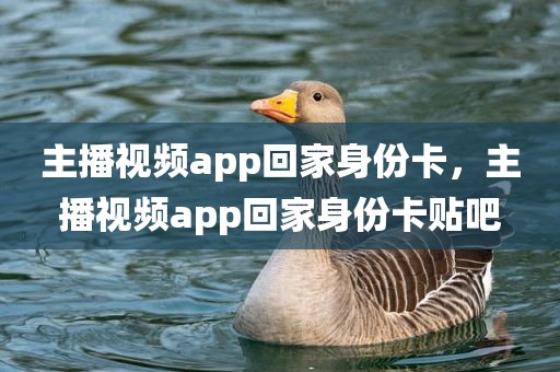 主播视频app回家身份卡，主播视频app回家身份卡贴吧