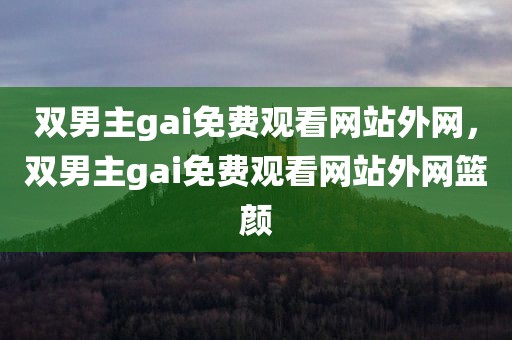双男主gai免费观看网站外网，双男主gai免费观看网站外网篮颜