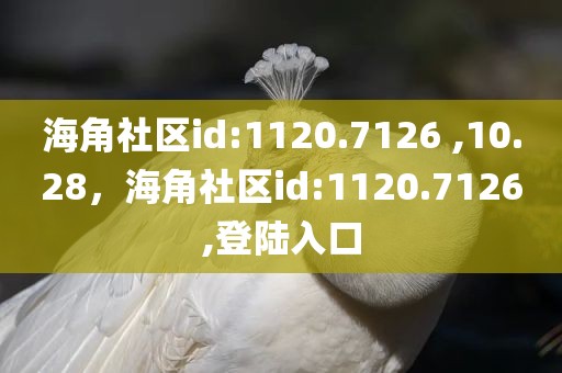 海角社区id:1120.7126 ,10.28，海角社区id:1120.7126,登陆入口