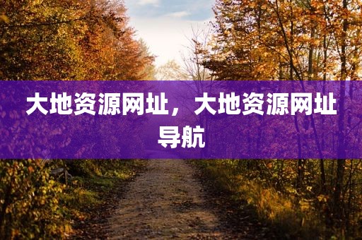大地资源网址，大地资源网址导航