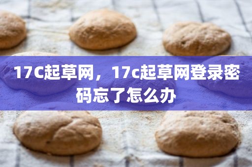 17C起草网，17c起草网登录密码忘了怎么办