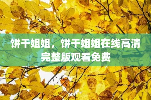 饼干姐姐，饼干姐姐在线高清完整版观看免费