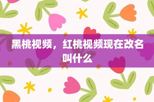 黑桃视频，红桃视频现在改名叫什么