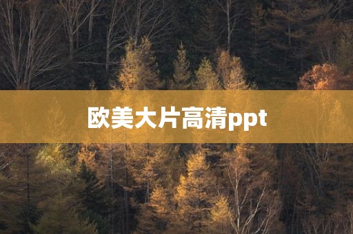 欧美大片高清ppt