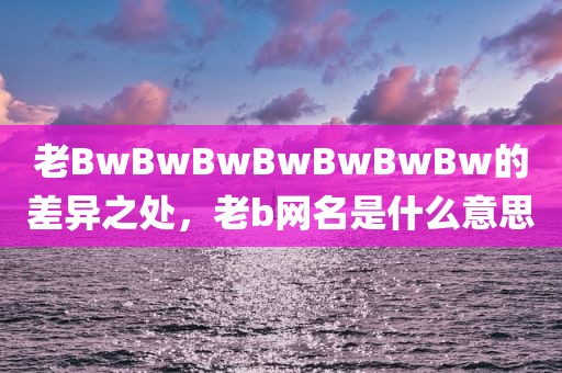 老BwBwBwBwBwBwBw的差异之处，老b网名是什么意思