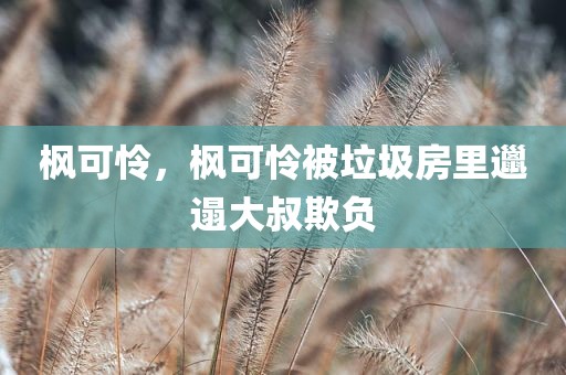 枫可怜，枫可怜被垃圾房里邋遢大叔欺负
