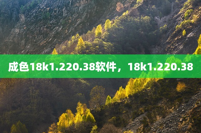成色18k1.220.38软件，18k1.220.38