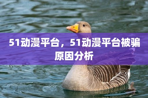 51动漫平台，51动漫平台被骗原因分析