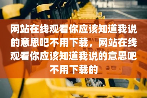 网站在线观看你应该知道我说的意思吧不用下载，网站在线观看你应该知道我说的意思吧不用下载的