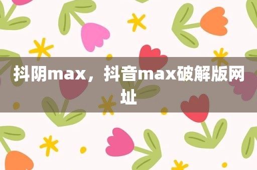 抖阴max，抖音max破解版网址