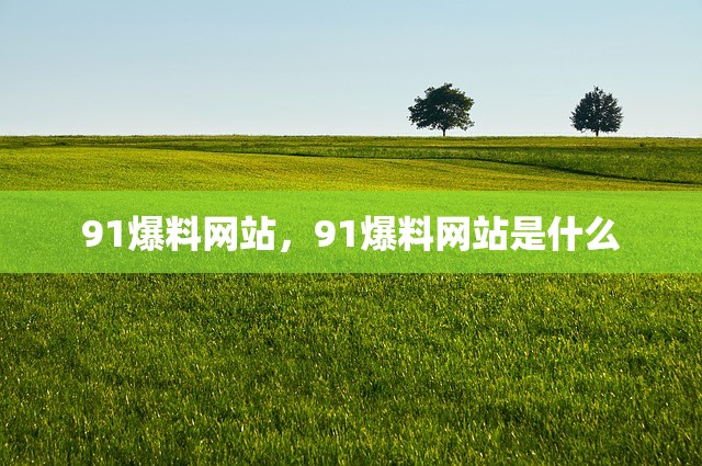 91爆料网站，91爆料网站是什么