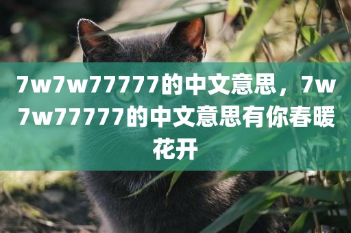 7w7w77777的中文意思，7w7w77777的中文意思有你春暖花开