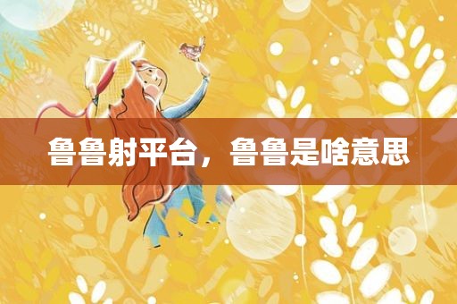 鲁鲁射平台，鲁鲁是啥意思