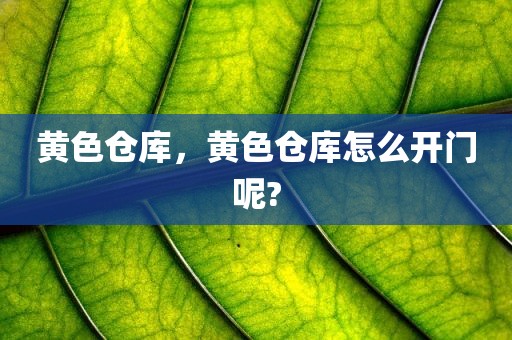 黄色仓库，黄色仓库怎么开门呢?
