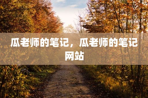 瓜老师的笔记，瓜老师的笔记网站